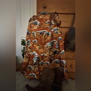 Vintage 100% cotton Western Skirt Made in U.S.A.